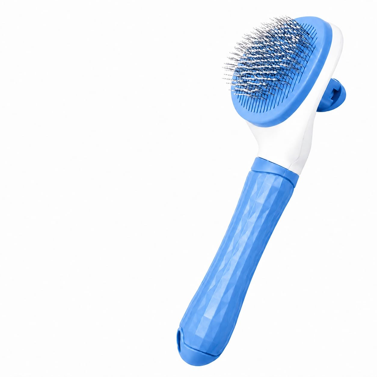 Pawstead Pet Co. Self-Cleaning Grooming Brush for Dogs & Cats | Premium Deshedding Pet Hair Removal Brush | Soft Bristles | One-Click Fur Release | Ergonomic Grooming Tool