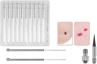Prague Pack Of 10 Pcs Laser Mole Remover Fine Needles for Skin Tattoo, Freckle & Dark Spot Removal (10 fine needles, 1 hol... Price In India