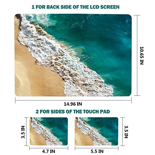 Aimsa Laptop Skin Sticker Decal, 12 13 13.3 14 15 15.4 15.6 Inch Laptop Art Decal Protector Notebook Netbook Pc 15.6" Universal Vinyl Cover, Sea Beach #TOP6