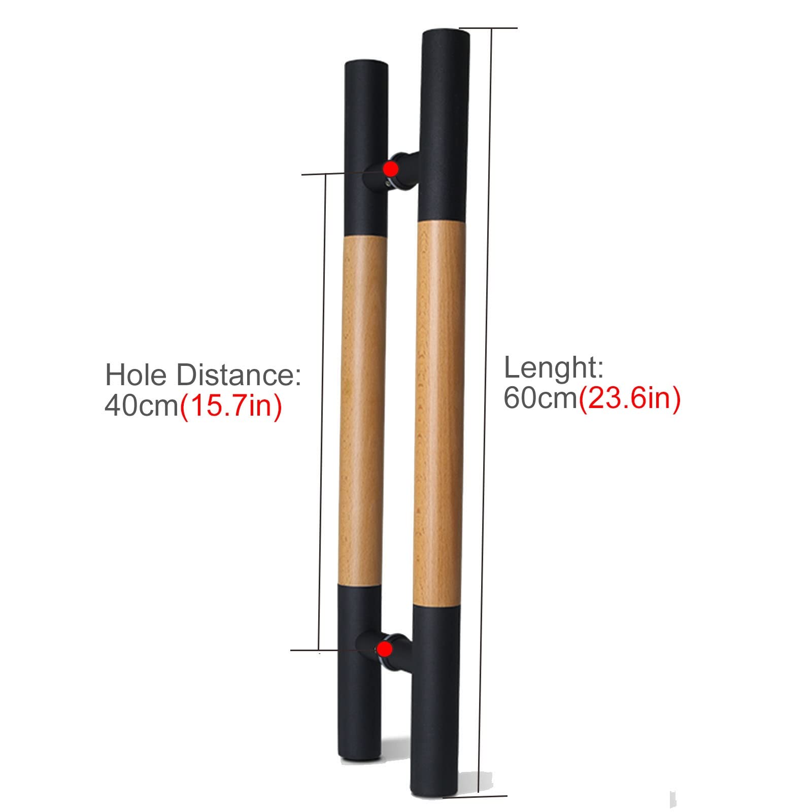Manilla de Puerta de Empujar y Tirar para Puerta de Vidrio/Puerta de Madera, Manilla Moderna de Doble Montaje Lateral para Puertas Interiores y Exteriores Tipo Granero, Manilla de