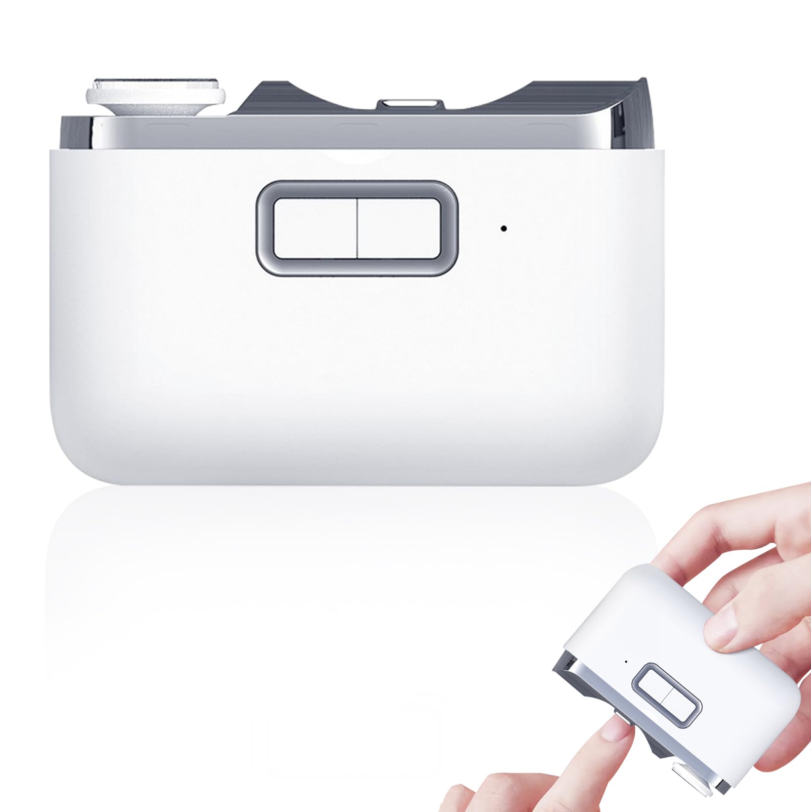 Cortaúñas eléctrico con luz, Nizirioo 2 en 1, cortaúñas eléctrico automático, lima de uñas para bebé, USB, recargable, inalámbrico, con cepillo de limpieza para personas mayores, bebés y adultos