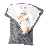 medidas mantita bebe ganchillo 【Manta Multifuncional】 - Puede usarse como Baby Swaddle, Baby Blanket, Sleeping Bag, Stroller Wrap, o Crib Wrap, Baby Shower Gifts, etc. Adecuado para cualquier uso de temporada, ideal para regalos de baby shower, aniversario de bebé, cumpleaños o regalo de Navidad para usted o sus amigos que tengan un bebé.