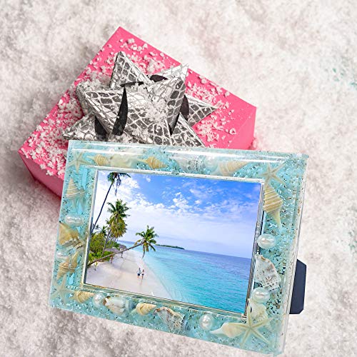 Walcohome Life's A Beach! Acrylic Wall & Tabletop 3X5 Picture Frame, Ocean Seashell Themed Photo Frame Precious Memories #TOP6