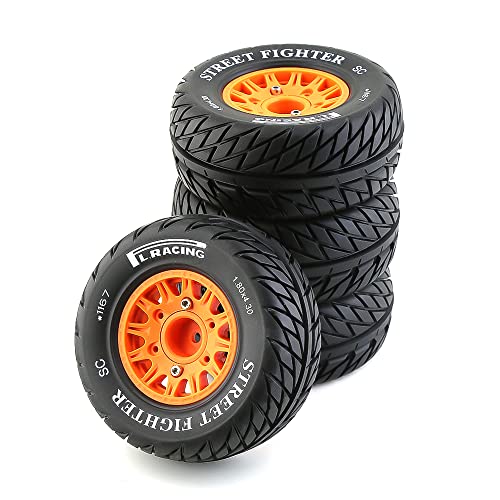 Pneus RC en caoutchouc 1/8 1/10 noirs par 4 pour TT02 et PTG-2 - 5