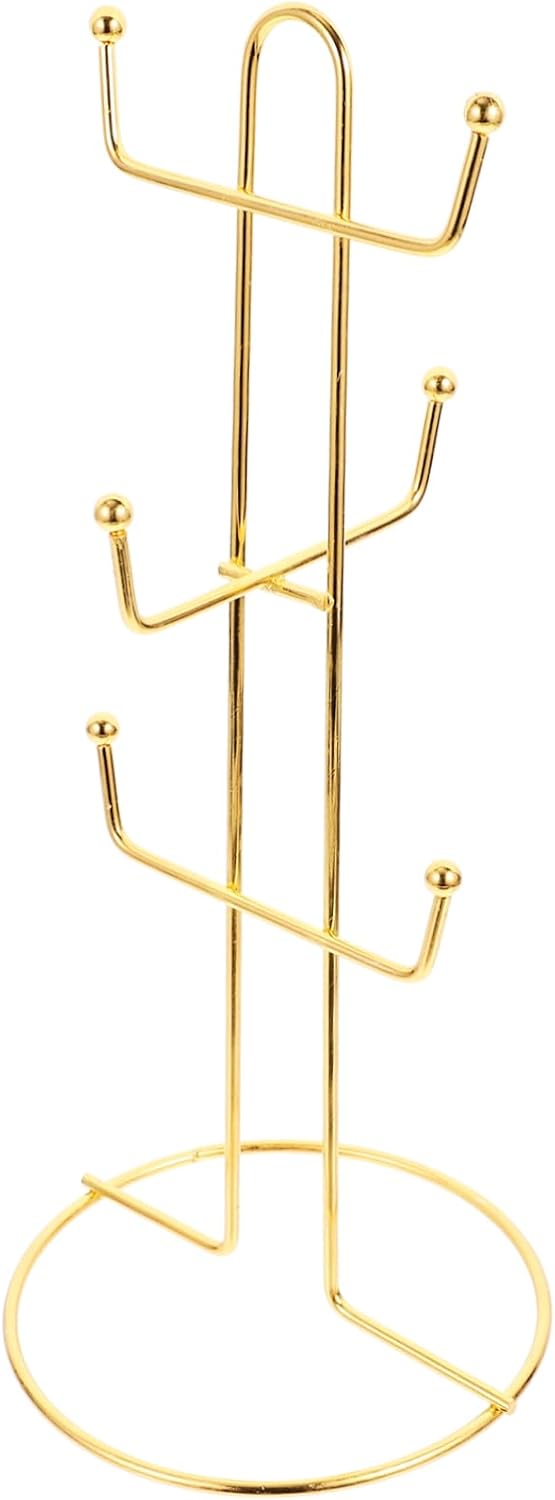 2pcs Metal Mug Holder Stand for Kitchen Countertop Space-Saving Coffee Cup Organizer Mug Tree for Easy Storage and Display for Use