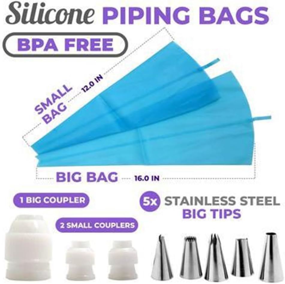 107 Piece Cake Turntable Baking Tool Set Combination Large Decorated Mouth Silicone Cup