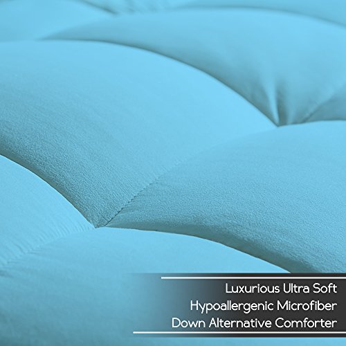 Image of TwinXL.com Aqua Twin Extra Long Down Alternative Comforter Set by Ivy Union