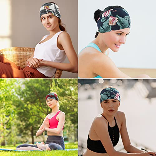 Rapotti 6 Pack Boho Headbands For Women Fashion Wide Headbands Sports Sweat Absorbing Stretch Non-Slip Bandanas Printed Hair Accessories Band #TOP1