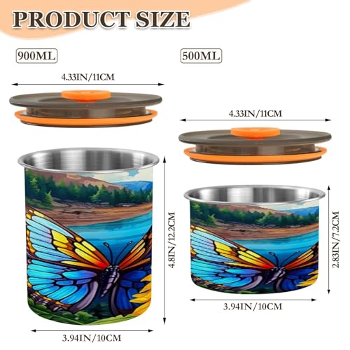 Envase para café de acero inoxidable 500 ml con tapa hermética miniatura 2