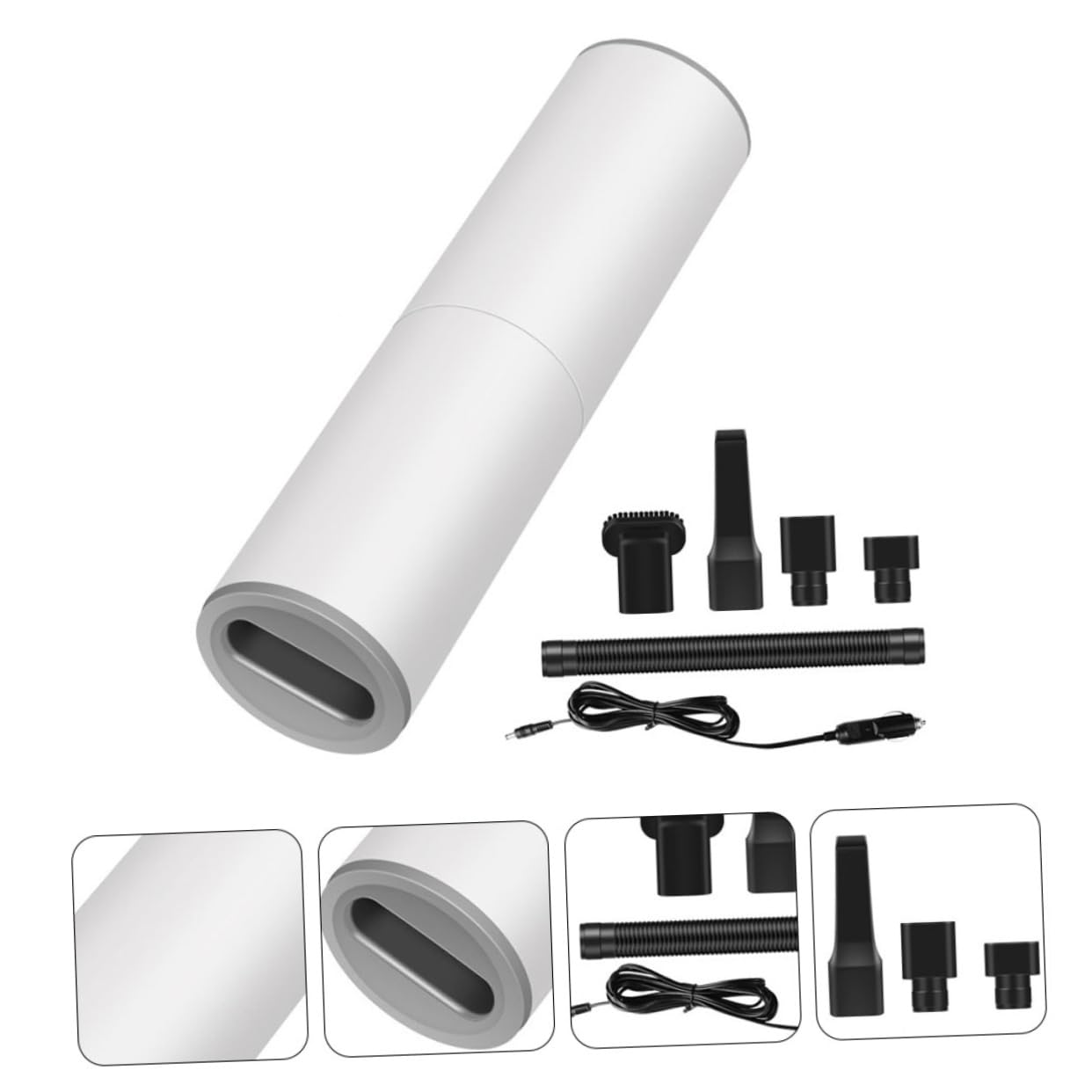 Beatifufu High-Powered Car Vacuum Cleaner Set 12v 120w Handheld 3 Reusable Filters 4 Nozzles Versatile for Car Stairs Kitchen Office