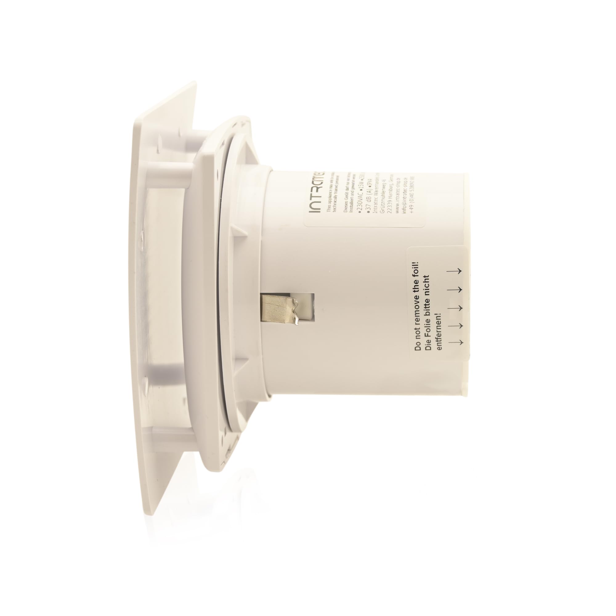 PUROVENT PRO - Ventilatore da bagno con sensore di movimento, diametro 100 mm, 98 m³/h, 15 W, 37 dB(A), IPX4, timer 10 sec-12 minuti, funzionamento silenzioso, solo per montaggio a parete