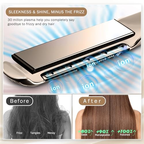 Rucha 2 in 1 alisadora y rizadora de cabello miniatura 2