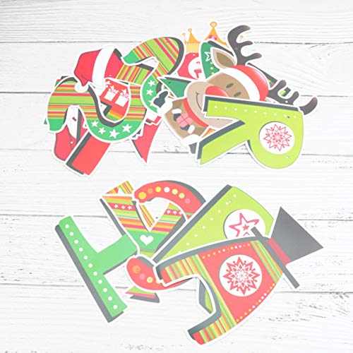 EXCEART 4 Peças de Banner de Feliz Natal Decorações de Natal Banner de Bandeira Puxar Pratos de Pape