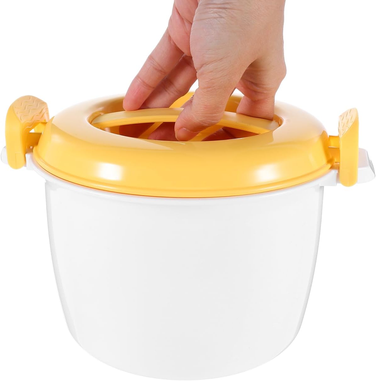 Microwave Rice Cooker Plastic Microwave Steamer Bowl for Vegetables Pasta Soup Food Storage Container