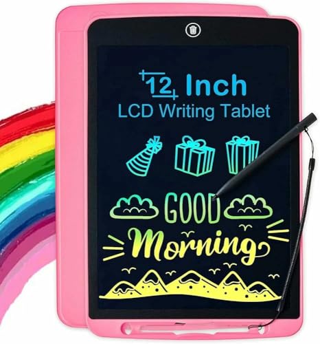 Image of 12 Inch LCD Writing Tablet with Stylus Pen, Colorful Screen Magic Slate Doodle Drawing Board Pad Kids - Random Color (12 INCH)