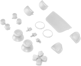 Replacement Buttons Set for PS5 Controller, Personalize Your Gamepad with Sharp Appearance and Comfortable Hand Feel, High Strength ABS Material, Compatible with PS5 Gamepad (White)