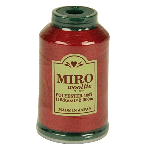 ミロ(MIRO) ウーリー ミシン糸 家庭用 110dtex 300m巻 色番号12 ポリエステル100% 熱や水に強い 日本製