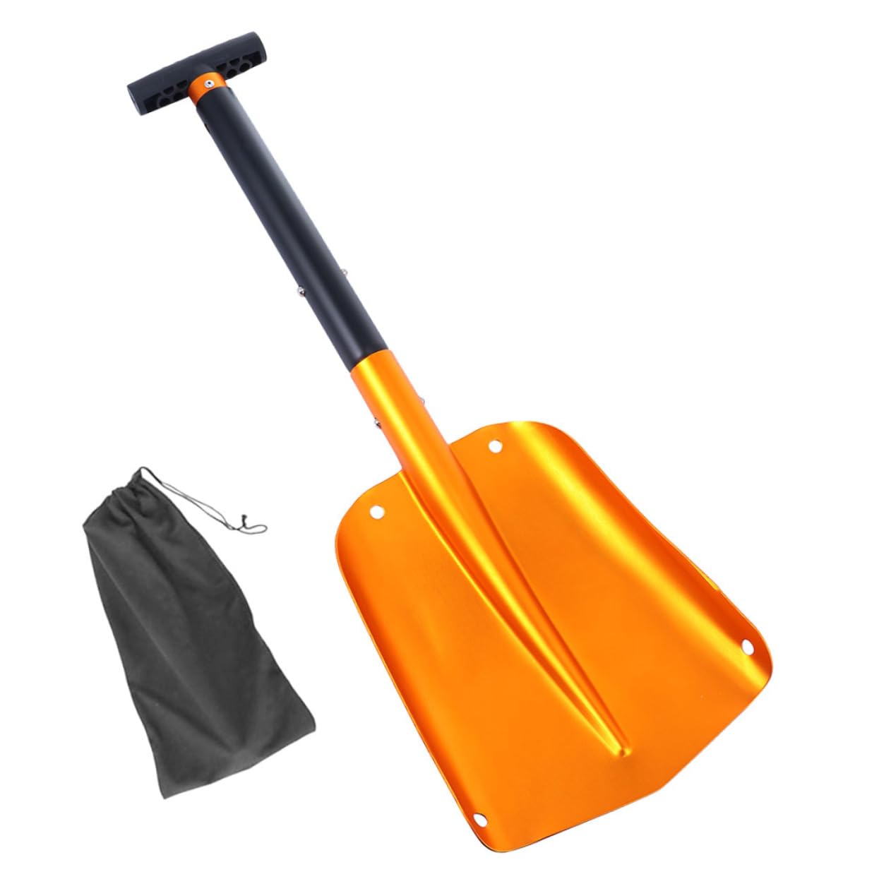 Toddmomy Pelle à Neige Voiture Pliable en Alliage D'aluminium Léger et Rétractable pour l'hiver Saison de Neige, Outil Détachable Or pour Déneigement Extérieur