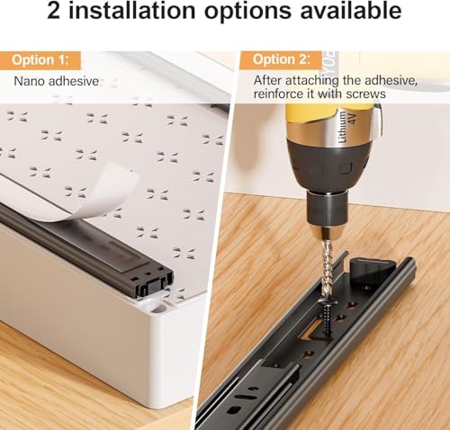 1 Pack 18cm Pull Out Cabinet Organizer, Kitchen Pull Out Drawers Organisers for Cabinets, Pull Out Storage Drawer, Sliding Kitchen Storage Shelf Pantry Bathroom - Image 6