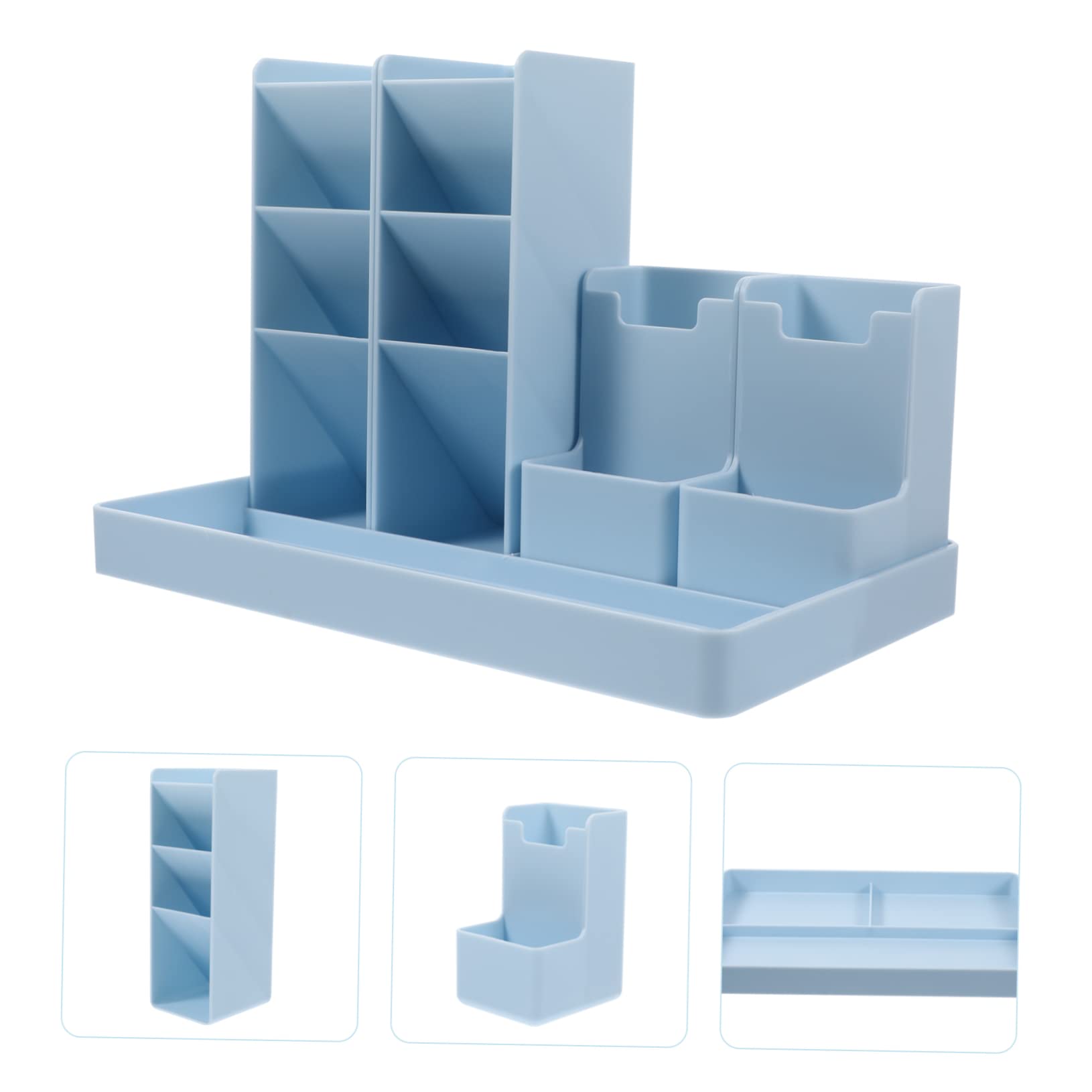 Homoyoyo Caja Porta Lápices Vertical Organizador de Bolígrafos de ABS Compartimentos para Accesorios de Escritorio Oficina