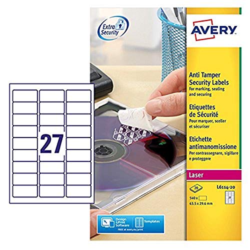 Étiquette anti fraude Avery stop aux vols de transport pour colis et boîtiers