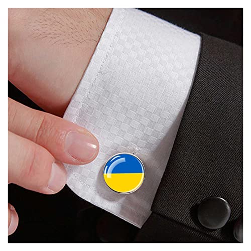 Mancuernillas Bandera EE.UU Grecia Rusia Ucrania Plata miniatura 3
