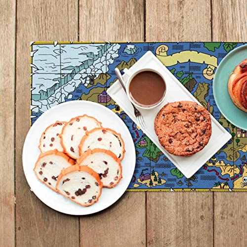 Sets de table carte nautique bleu lavable et résistant à la chaleur - 7