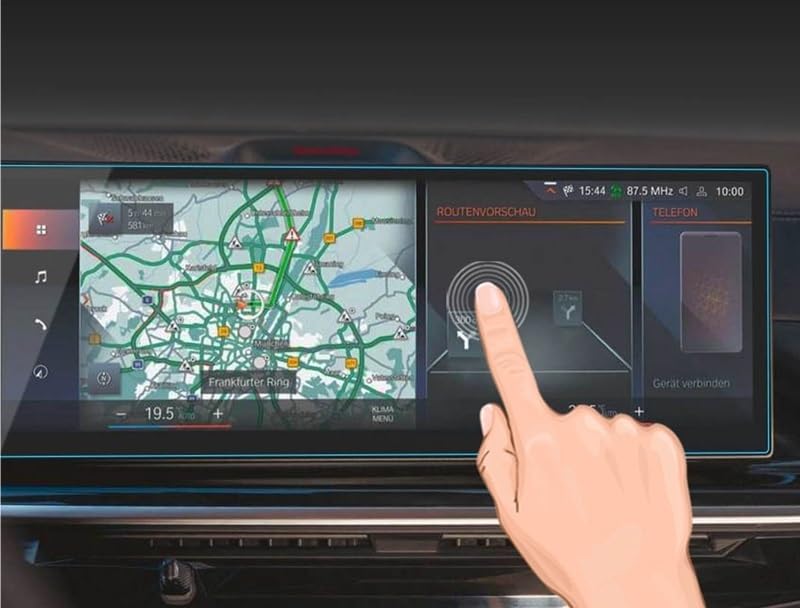 Película Protectora para navegador de Coche, Protector de Pantalla de Cristal Templado para salpicadero de Coche, Protector de Pantalla para navegador BZ4X 2022 Meter HD