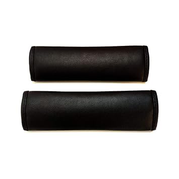 Elegant Nappa Leather Black Seat Belt Shoulder Pads for Hyundai Creta