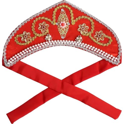 Hsqqdc Russian Folk Headwear Traditional Minority Headwear Ethnic Dance Headdress for Coronet Performance Costume Accessories