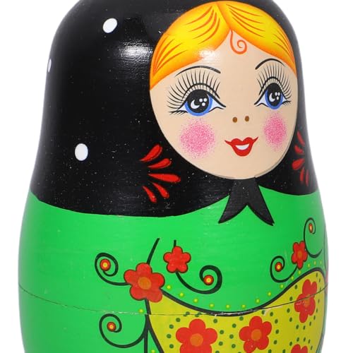 ULTNICE 5er Set Traditionelle Russische Holzmatrjoschka Puppen im Originaldesign Handbemalte Schachtelpuppen für Kinder und Sammler Dekorative Geschenkidee mit Mehreren Ebenen