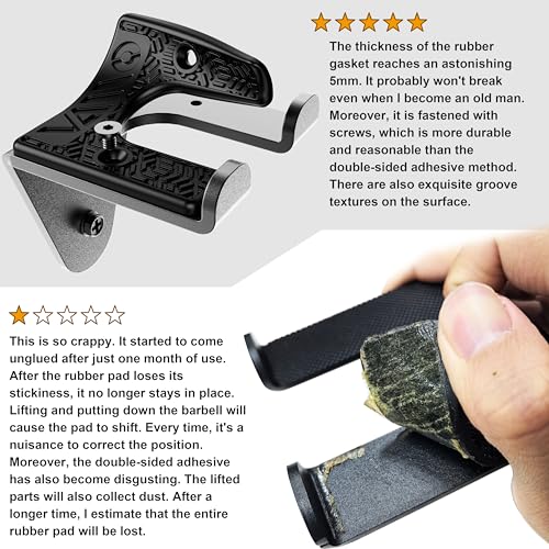 VAIIO Single Olympic Barbell Hanger,Garage Gym Bar Wall Rack,Vertical Barbell Mount Rack,Black Powder Coated,Space Saving Commercial or Home Gym Accessory,Holds Under 33mm Bar Size (Black) - Image 3
