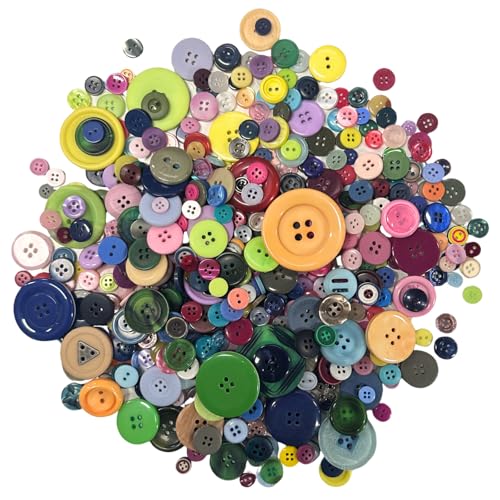 400+ PCS Colorful Assorted Buttons Round 2 and 4 Holes
