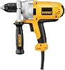 DEWALT Electric Drill, Mid Handle Grip, 12-Inch, 10-Amp DWD215G , Yellow
