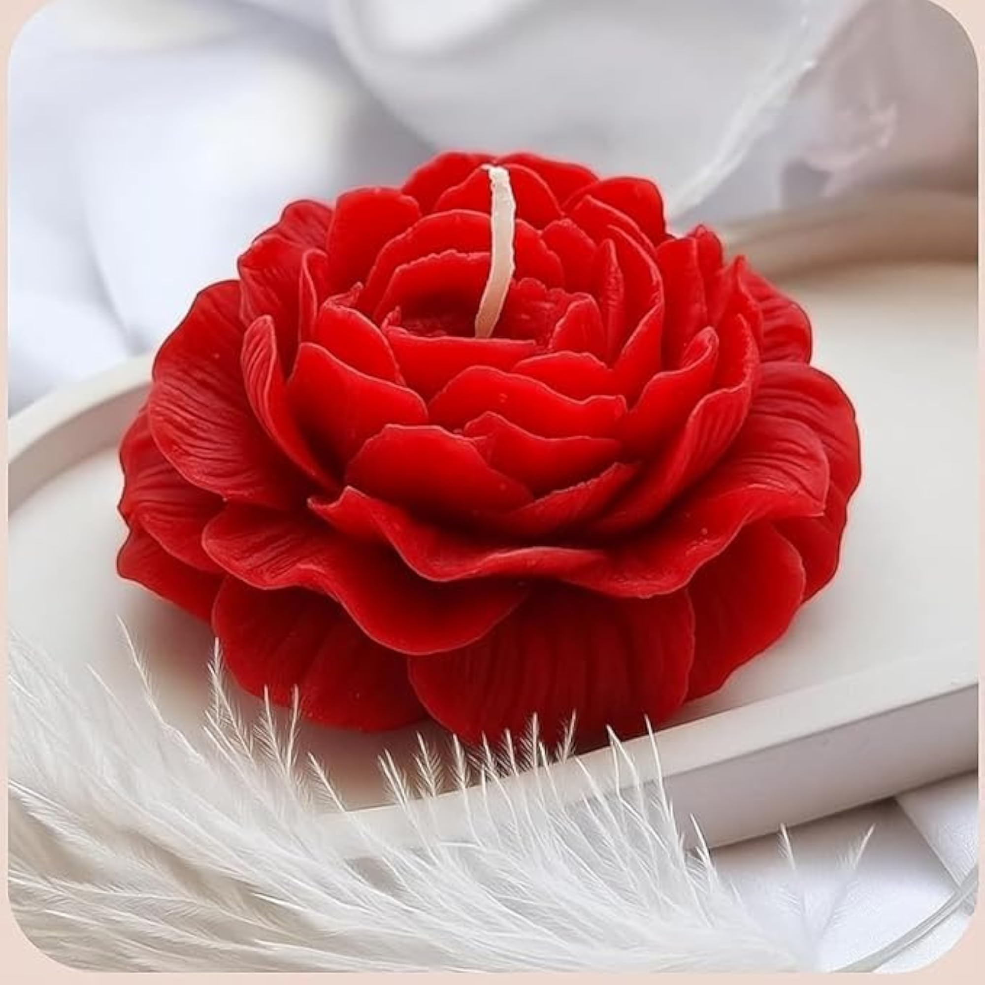 Hand Crafted Peony Flower Candle, Gift