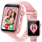 AIMIUVEI 4G Reloj Inteligente Niño con Llamadas, Smartwatch Niños con Pantalla HD de 1.83'' Rosa