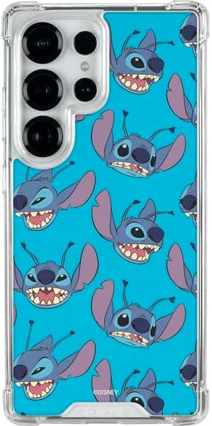 Skinit Clear Phone Case Compatible with Galaxy S25 Ultra - Officially Licensed Disney Lilo and Stitch Character Pattern Design