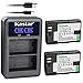 Kastar Battery (X2) + LCD Dual Charger for Canon LP-E6 LP-E6N, EOS 60D 60Da EOS 70D XC10 EOS 5D Mark II 5D Mark III 5D Mark IV, EOS 5DS 5DS R, EOS 6D 7D Mark II, BG-E14 BG-E13 BG-E11 BG-E9 BG-E7 BG-E6