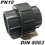 De PVC u atornillar dn63 con 2 x 63 mm adhesivas manguito