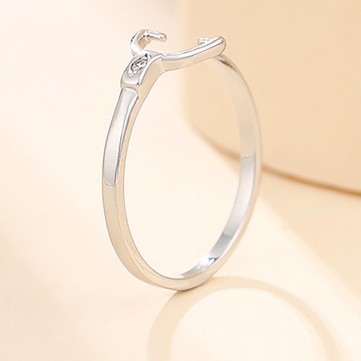 925 Sterling Silver Adjustable Star Ring Base Blank with Flower Cup for Half-drilled Round Bead/Pearl Mounting Setting Handmade Jewelry Gift for Women