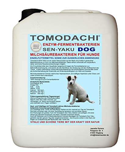BARFen Hund, Futterzusatz, aktive Milchsäurebakterien, Stoffwechsel, Darmflora, Futterverwertung, Verdauung, Haut und Fell bei Hunden, natürliches Haarwachstum und ein kräftiges Haarkleid, 5L