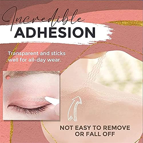 2 set mesh-kant dubbele ooglidstickers, waterdichte onzichtbare dubbele ooglidstickers, dubbelzijdige niet-markerende… - Afbeelding 3