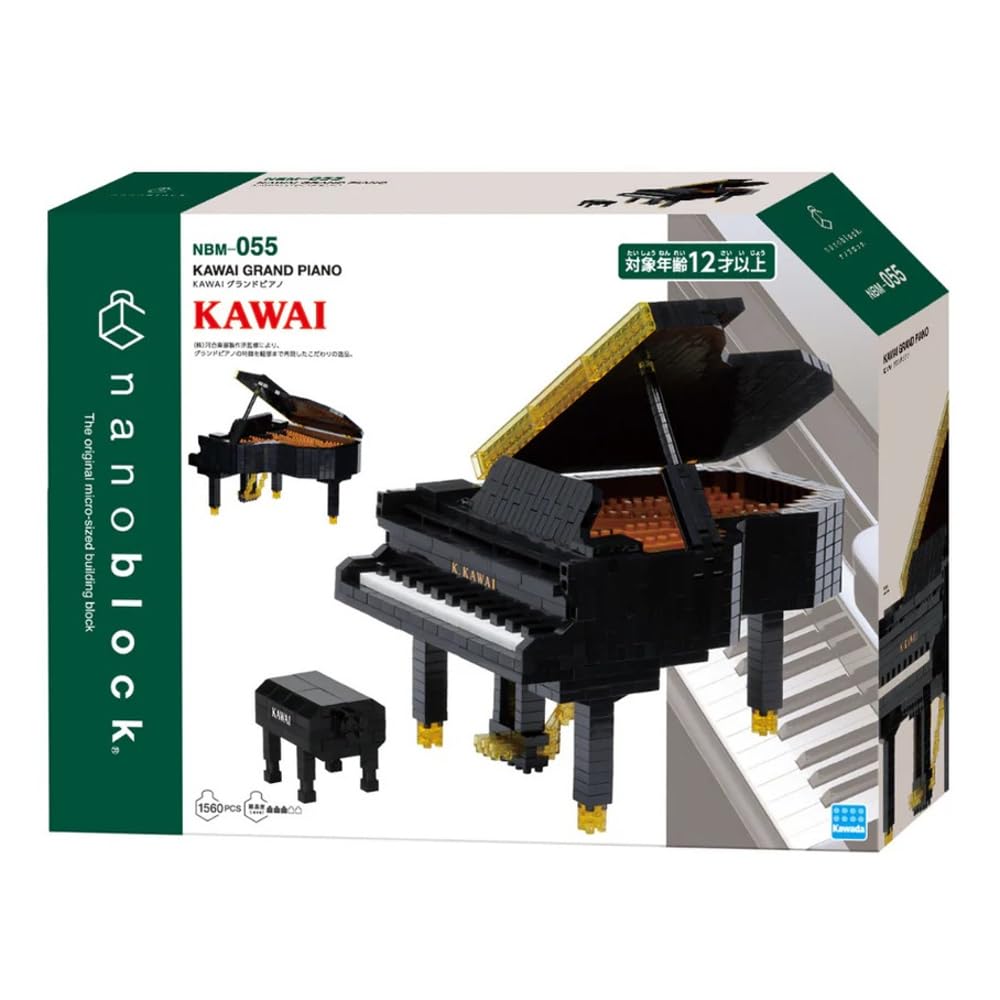 Nanoblock - Strumenti - Pianoforte A Coda Kawai, Kit Di Costruzione Serie Hobby Avanzata-image