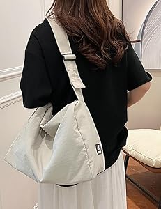 Amazon.com: Nylon Crossbody Bag for Women Large Shoulder Bag