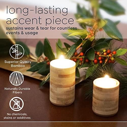 Cedar And Ink Bamboo Tealight Candle Holder thumb #3
