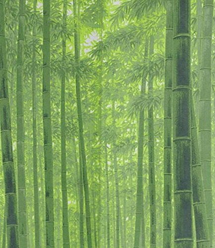 Arie(アーリエ) のれん 竹林 85×170cm グリーン [3]