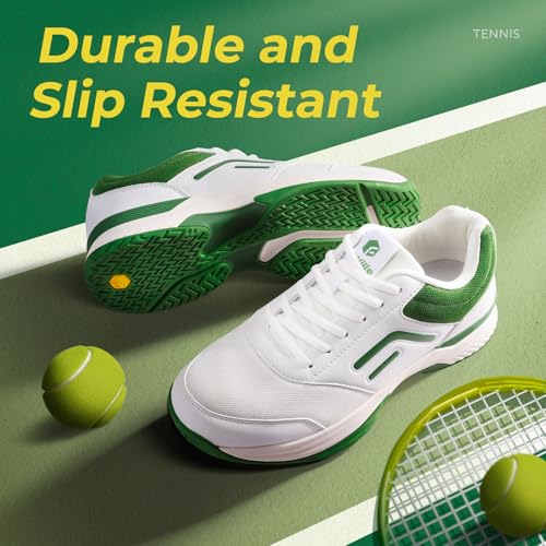 Image of FitVille Extra Wide Pickleball Tennis Shoes Men for Hard or Clay Court | Racquetball, Squash, Badminton, Breathable, Comfortable, Cushioning, Arch Support