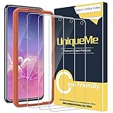 UniqueMe [3 piezas de vidrio templado compatible con Samsung Galaxy S10e, protector de pantalla [sin burbujas][9H dureza] cristal