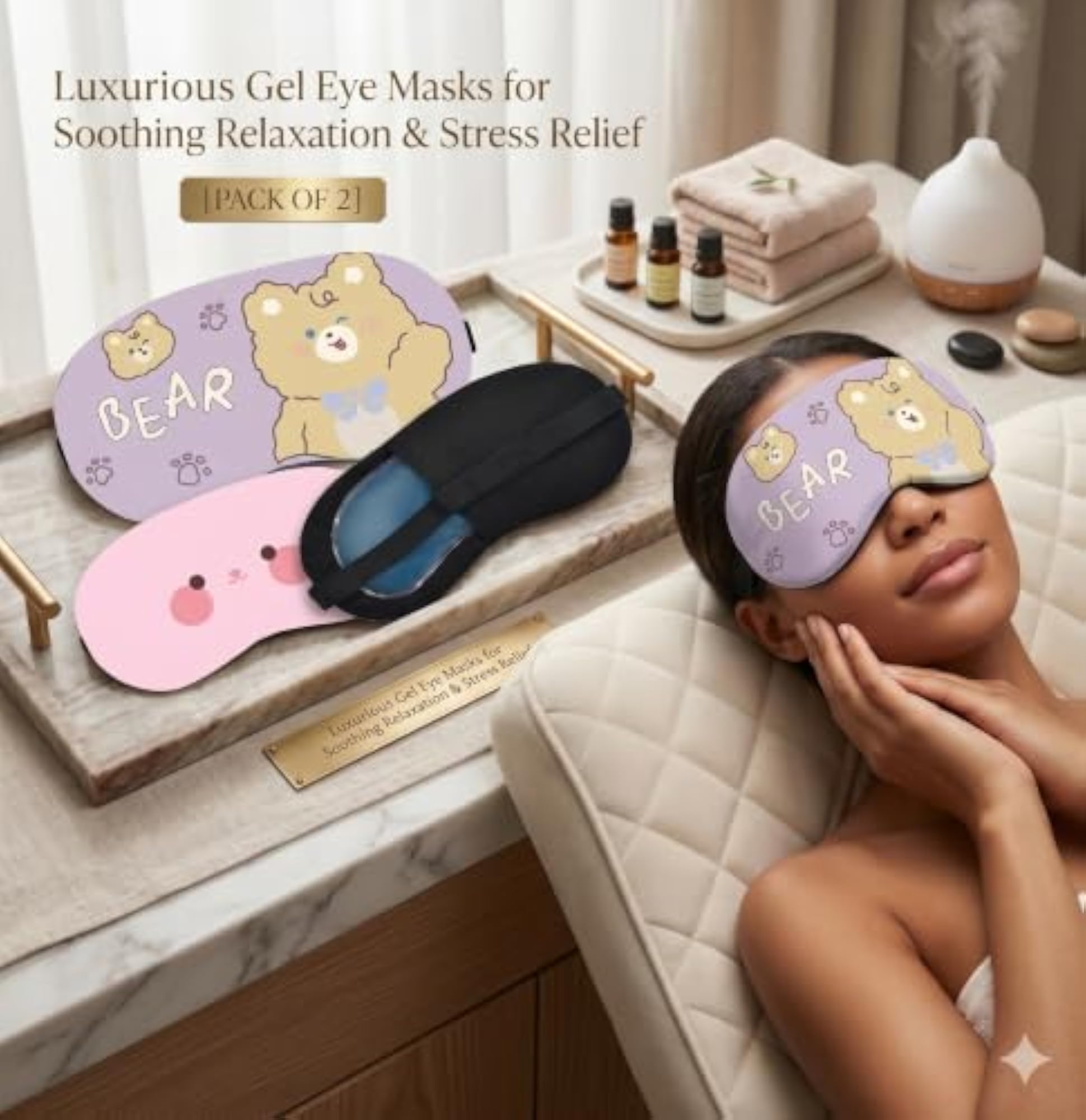 Cooling Gel Sleep Eye Cover Mask, Reusable Eye Mask