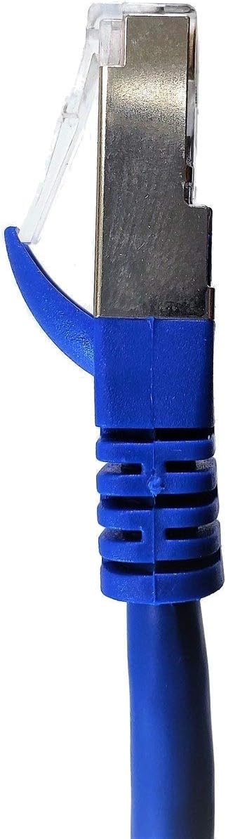 Micro Connectors 100ft CAT7 SFTP Double Shielded RJ45 Snagless Ethernet Cable - Blue (E11-100BL)